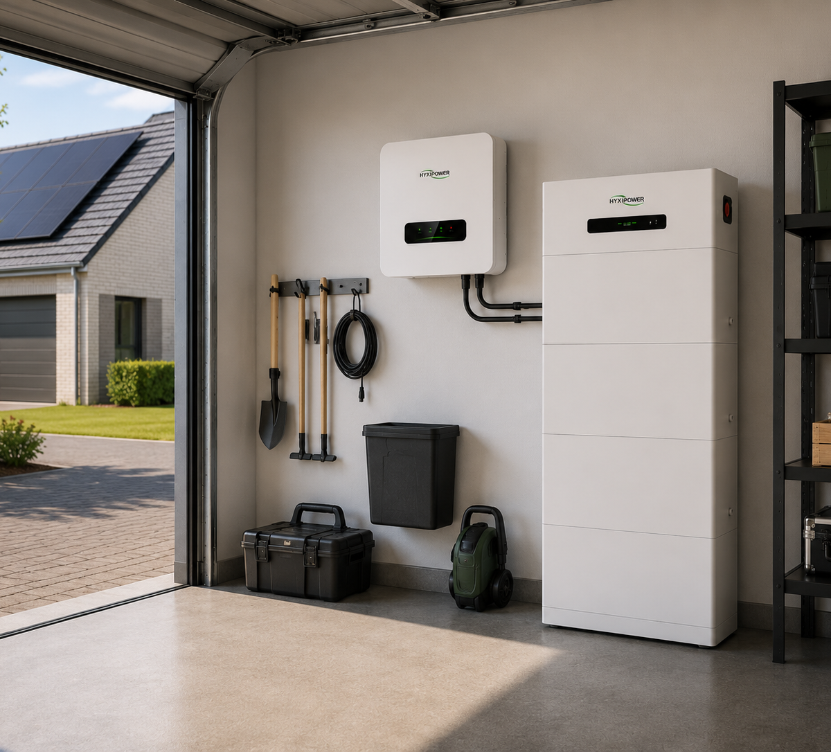 Woning met HYXI 20Kwh Hybrid thuisbatterij