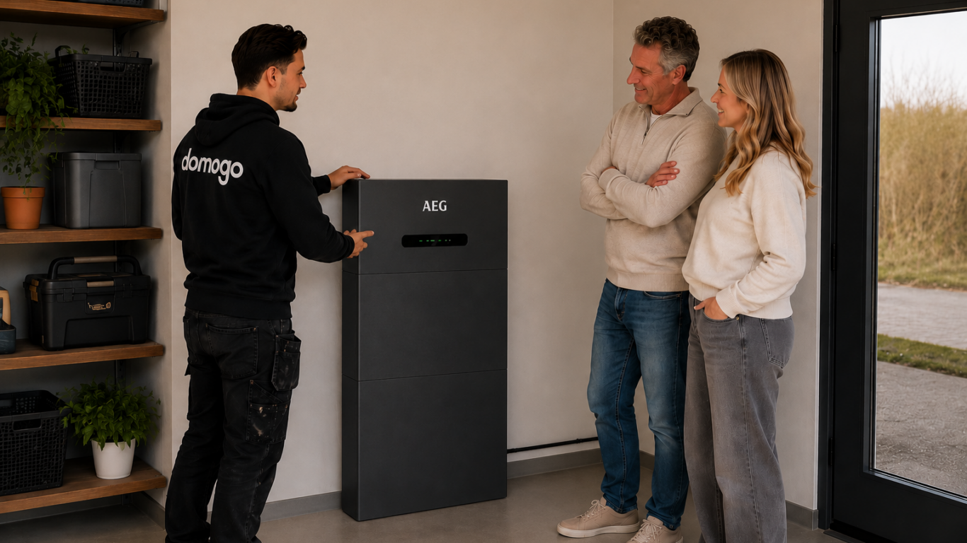 AEG thuisbatterij met insallateur