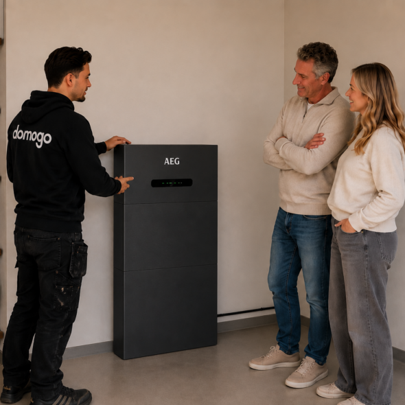 AEG thuisbatterij met insallateur