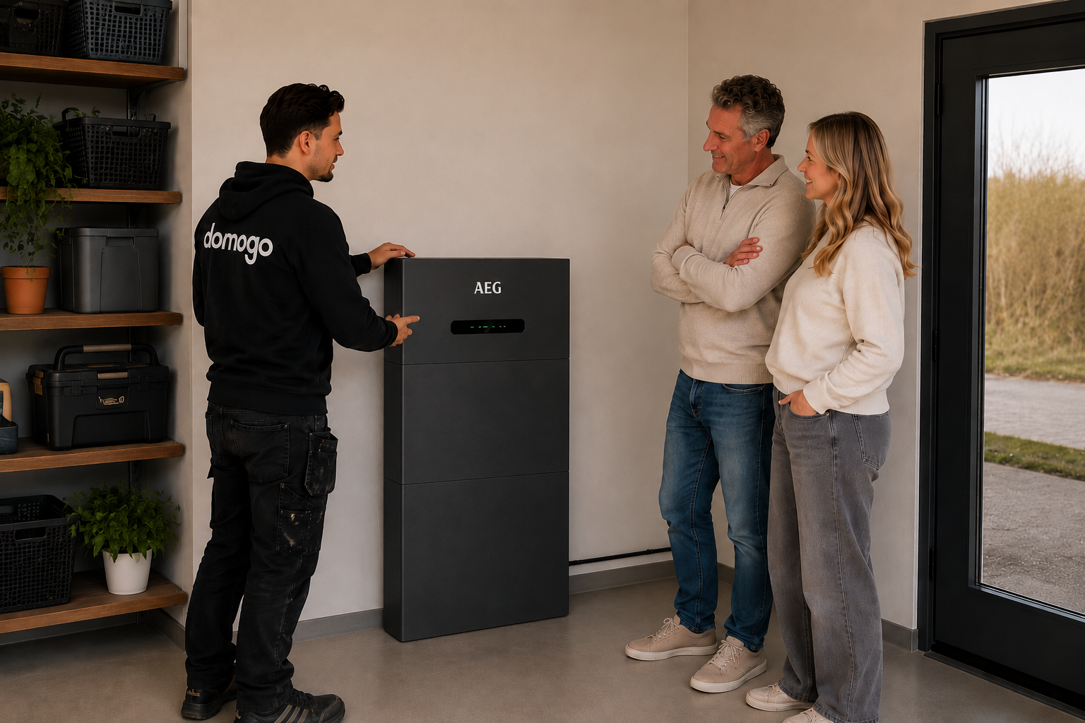 AEG thuisbatterij met insallateur