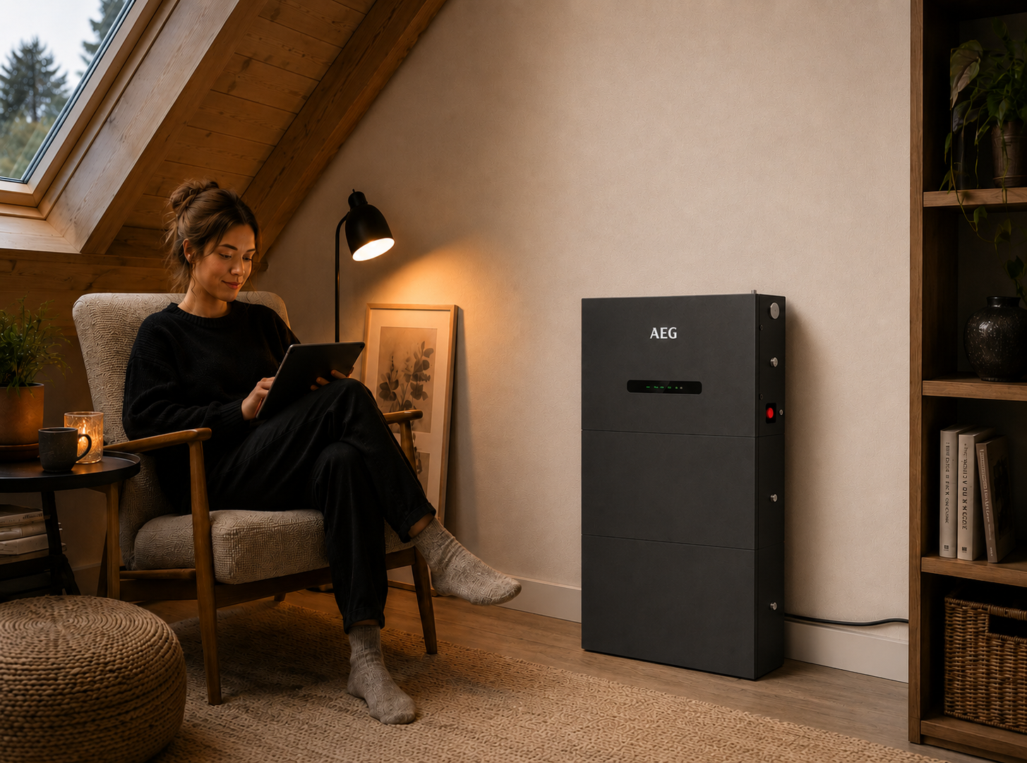 AEG All-in-One Thuisbatterij 10 kWh op zolder