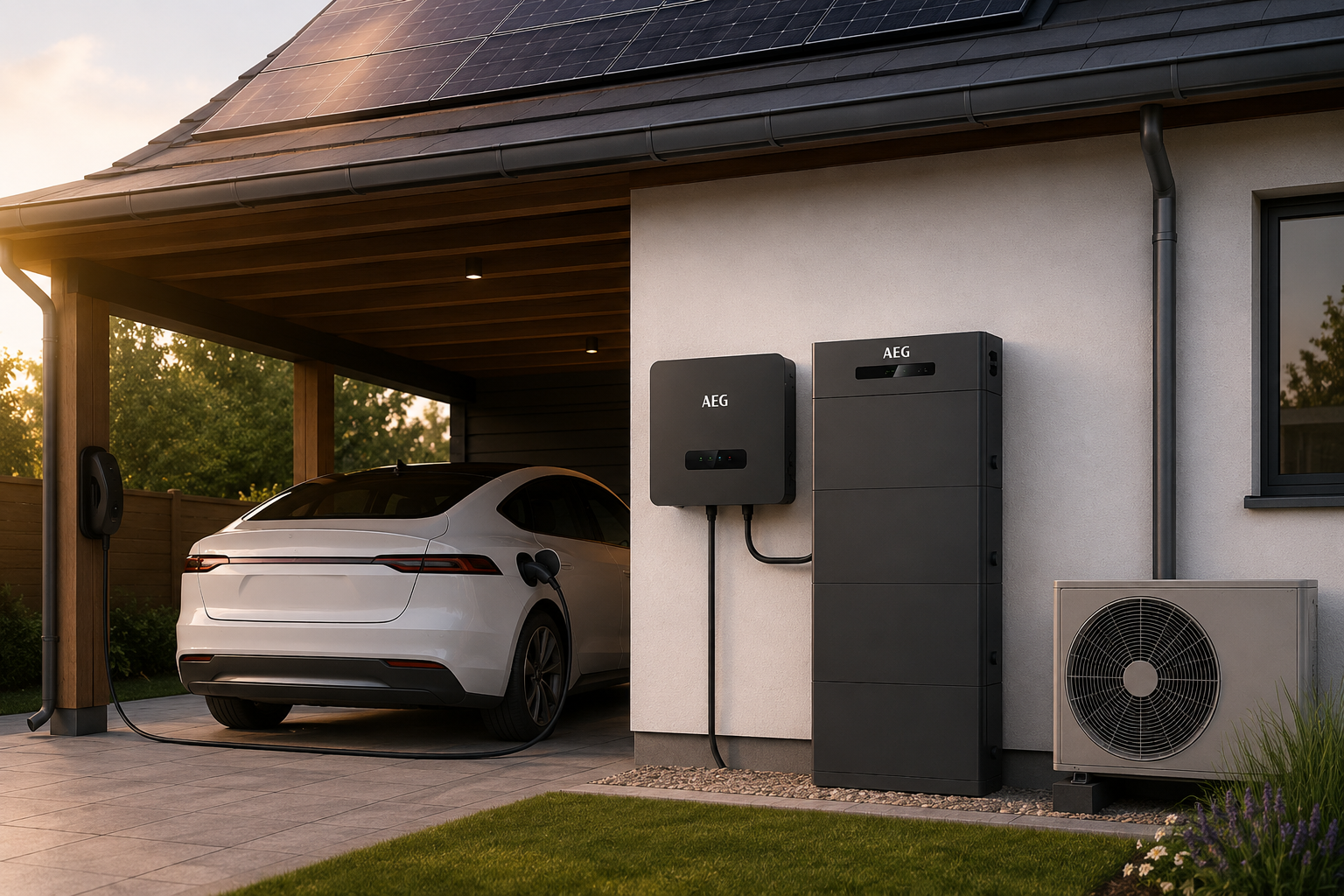 Woning met thuisbatterij, warmtepomp en zonnepanelen