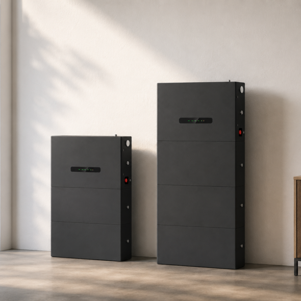 Grote en kleine AEG Thuisbatterij