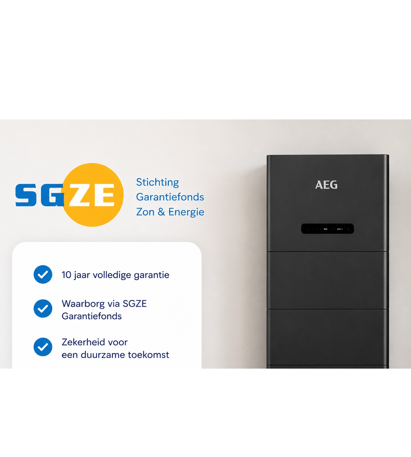 Thuisbatterij 10 kwh all-in-one met SGZE garantie rand