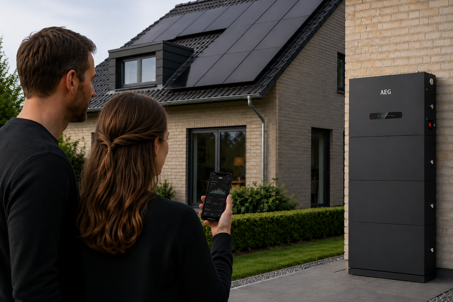 Thuisbatterij 15 Kwh all-in-one tegen gevel
