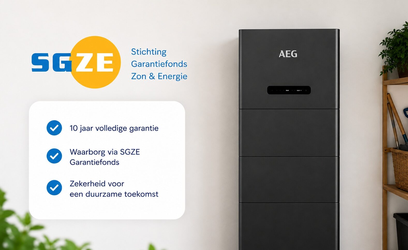 Thuisbatterij met SGZE garantie