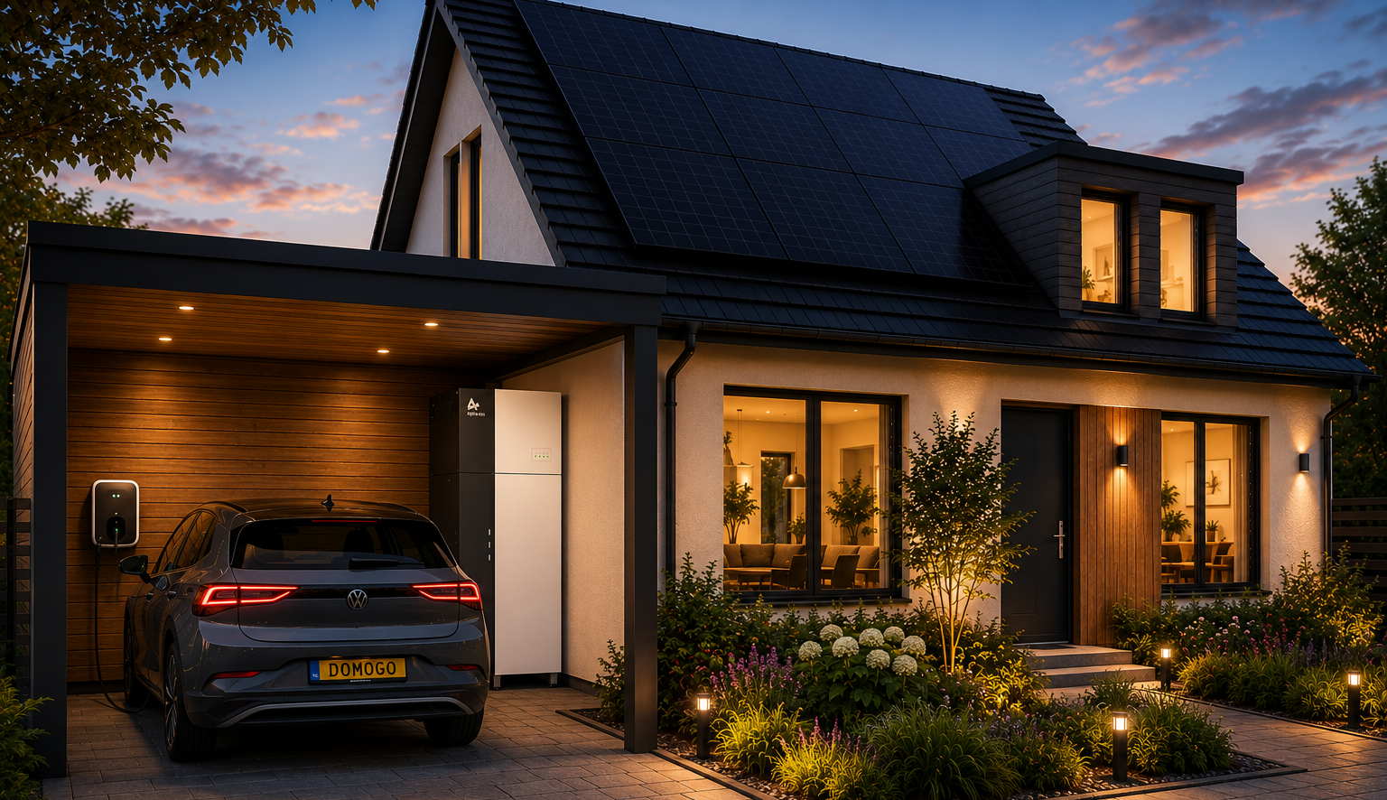 Thuisbatterij AlphaESS 18,6 kWh in carport