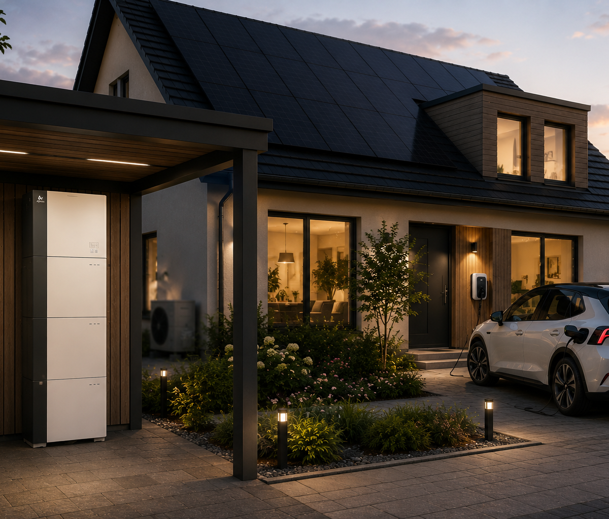 Woning met AlphaESS 27,9Kwh thuisbatterij