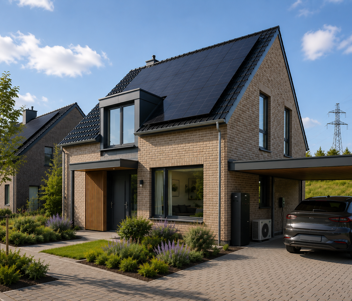 Duurzame woning met slim energiesysteem en thuisbatterij
