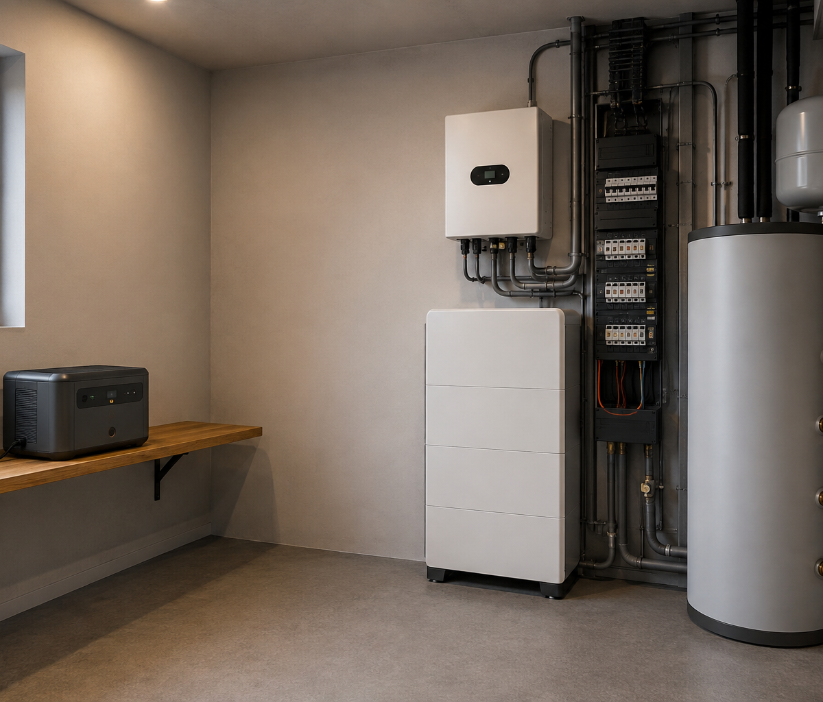 Plug-in batterij of professionele vaste batterij