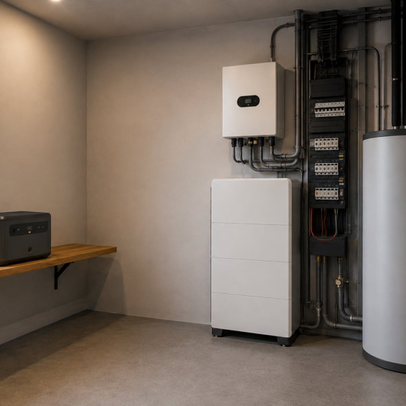 Plug-in batterij of professionele vaste batterij