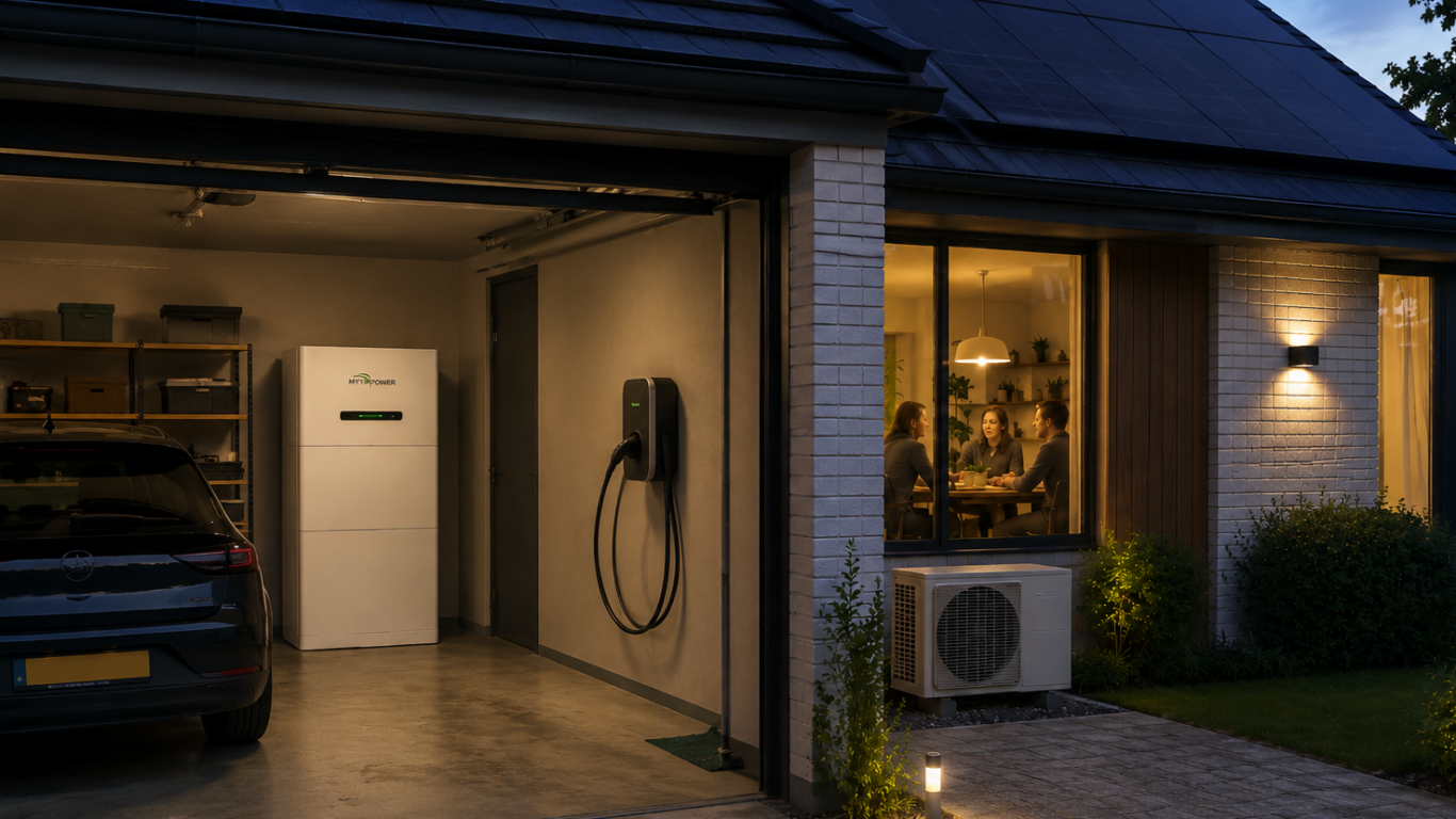een duurzame, energiezuinige woning met slim energiesysteem, EMS en thuisbatterij