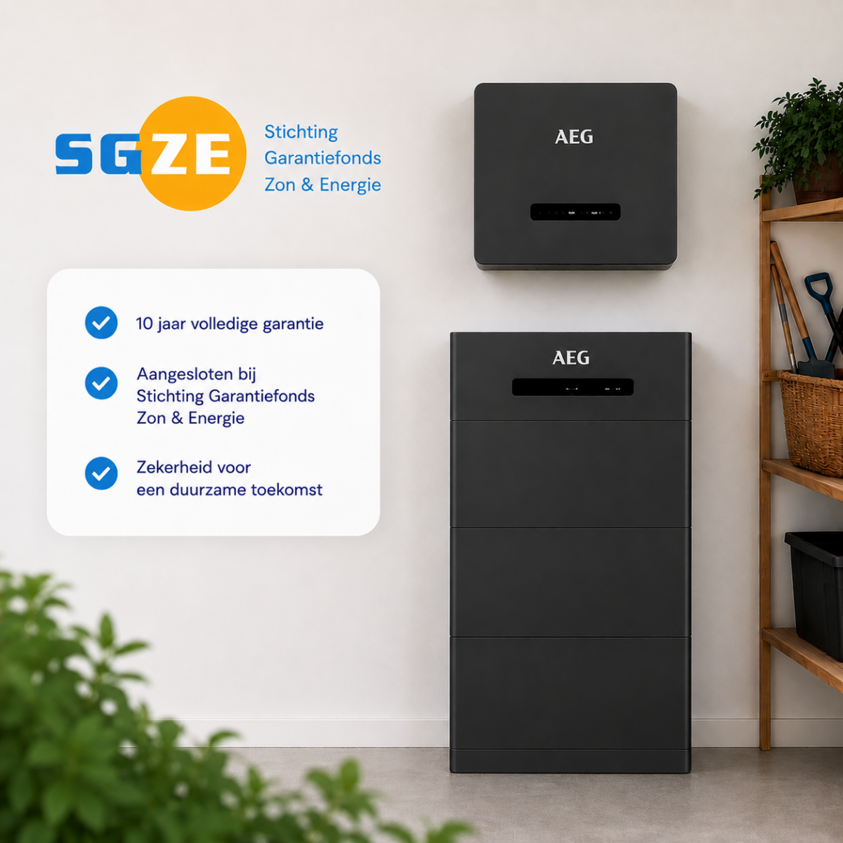 AEG slimme thuisbatterij hybride 15 kwh met SGZE