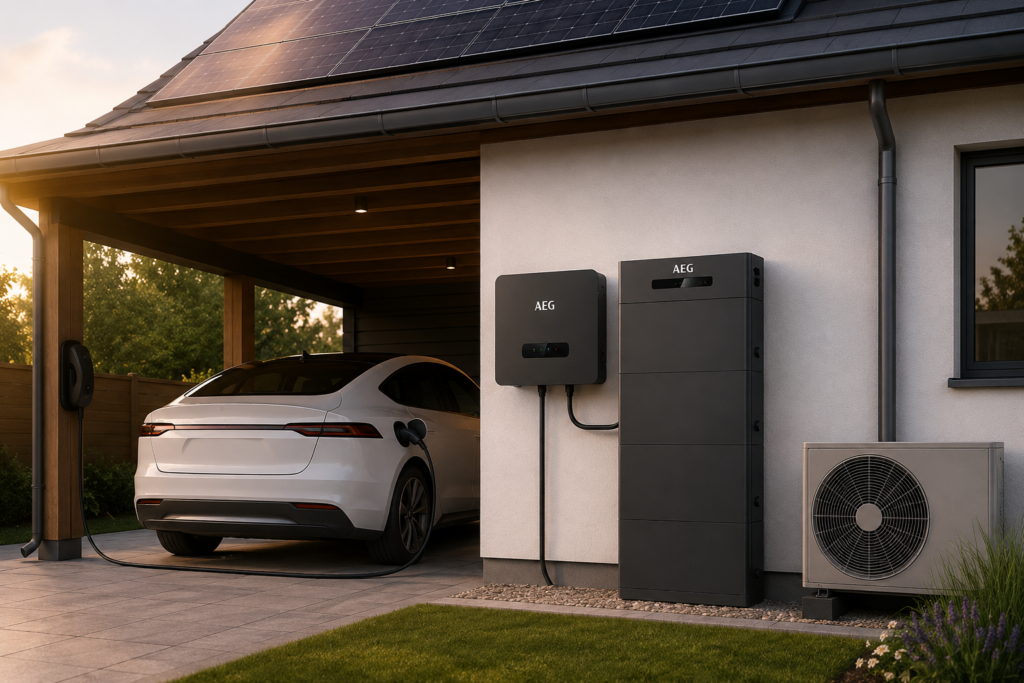Installatie van AEG Hybride slimme thuisbatterij 20 kWh